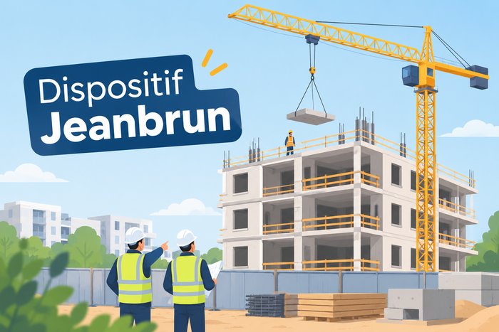 Chantier de construction d'un immeuble d'habitation collectif avec grue